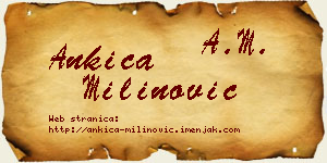 Ankica Milinović vizit kartica